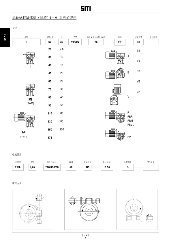 蝸輪蝸桿減速機參數